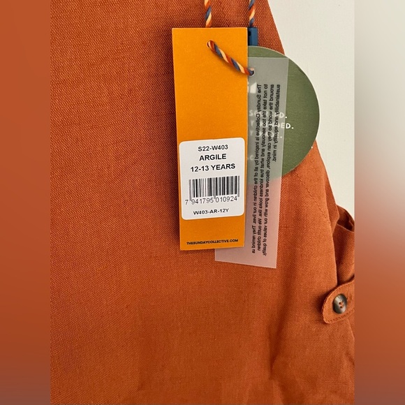 The Sunday Collective Kids 12-13 yrs Jumpsuit Overall Linen/Cotton Blend Argile - Picture 4 of 9